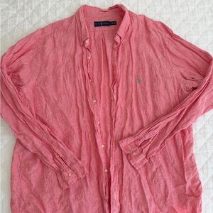 Polo Men's Linen Button Down Shirt